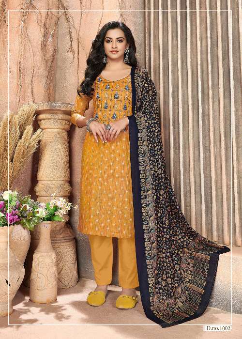 Minu Kyara Cotton Dress Material-8P Catalogue