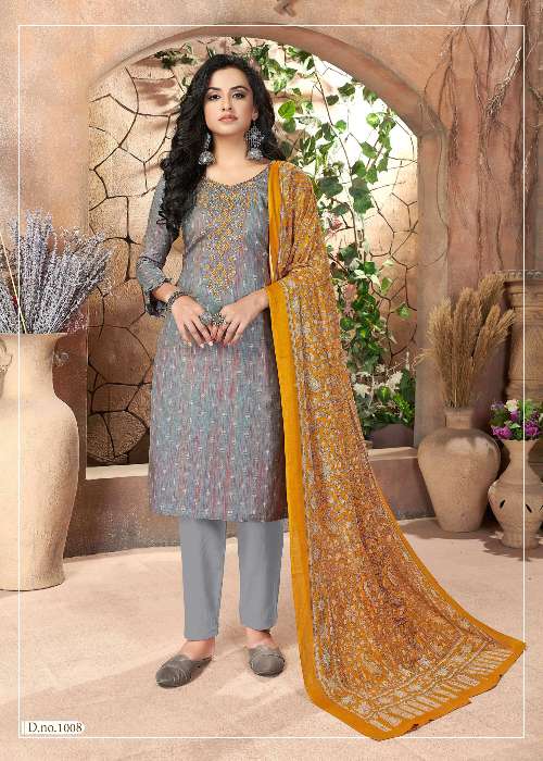 Minu Kyara Cotton Dress Material-8P Catalogue