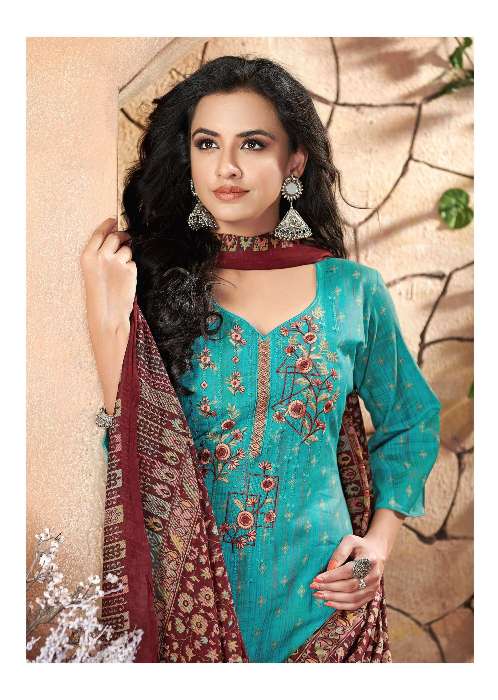 Minu Kyara Cotton Dress Material-8P Catalogue
