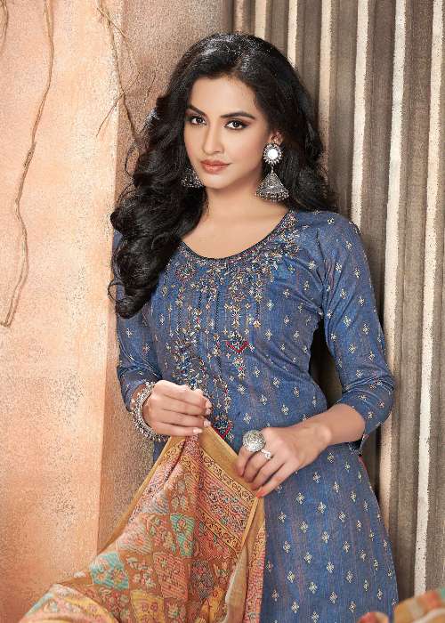 Minu Kyara Cotton Dress Material-8P Catalogue