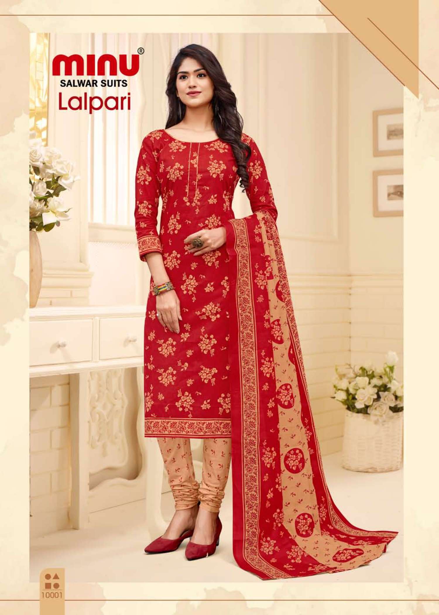 Minu Lalpari Cotton Dress Material-10P Catalogue