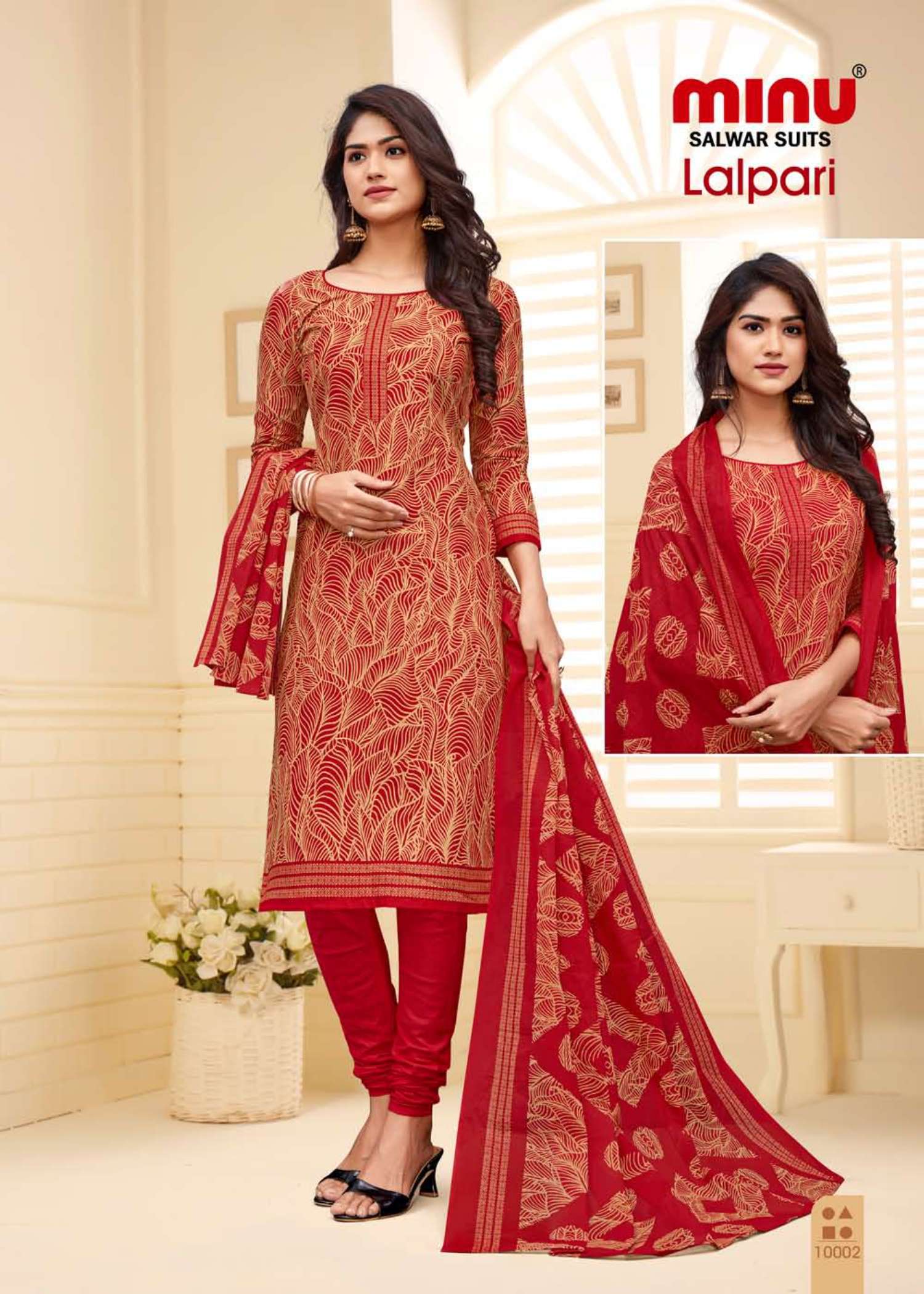 Minu Lalpari Cotton Dress Material-10P Catalogue