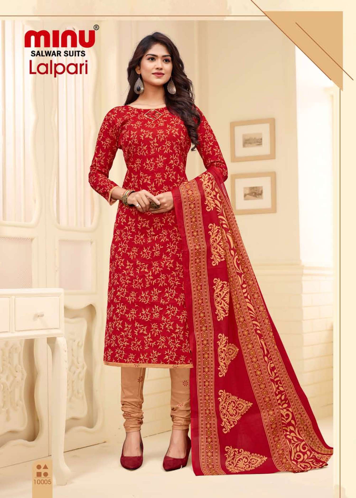 Minu Lalpari Cotton Dress Material-10P Catalogue