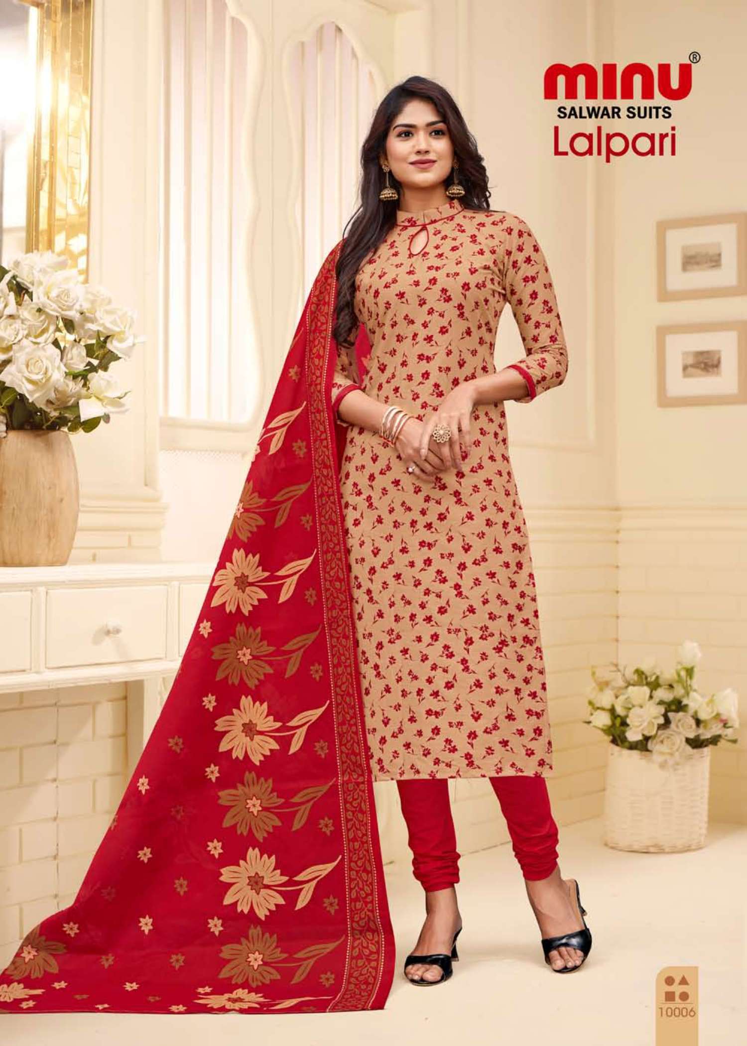 Minu Lalpari Cotton Dress Material-10P Catalogue