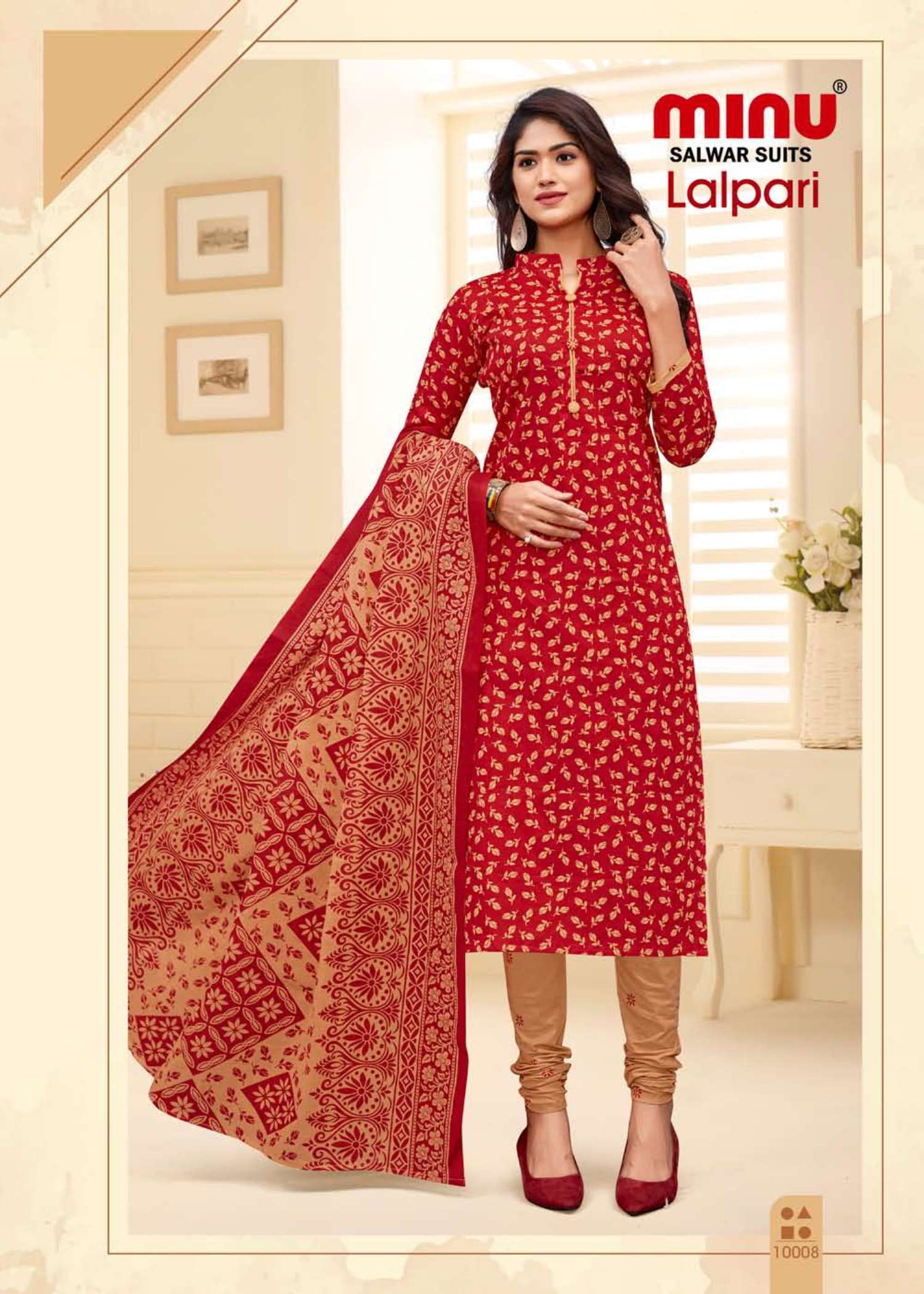 Minu Lalpari Cotton Dress Material-10P Catalogue
