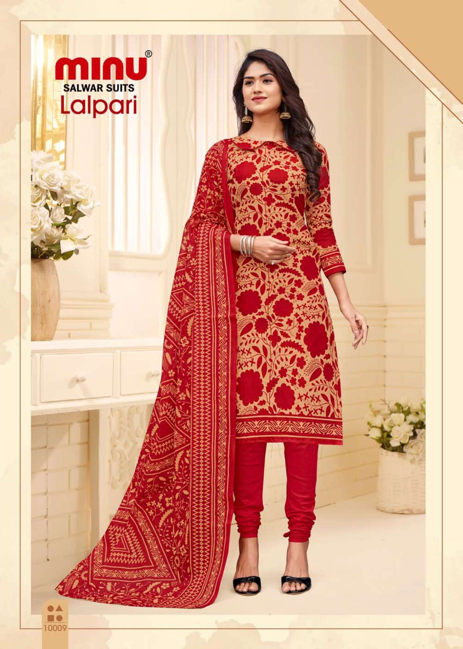 Minu Lalpari Cotton Dress Material-10P Catalogue