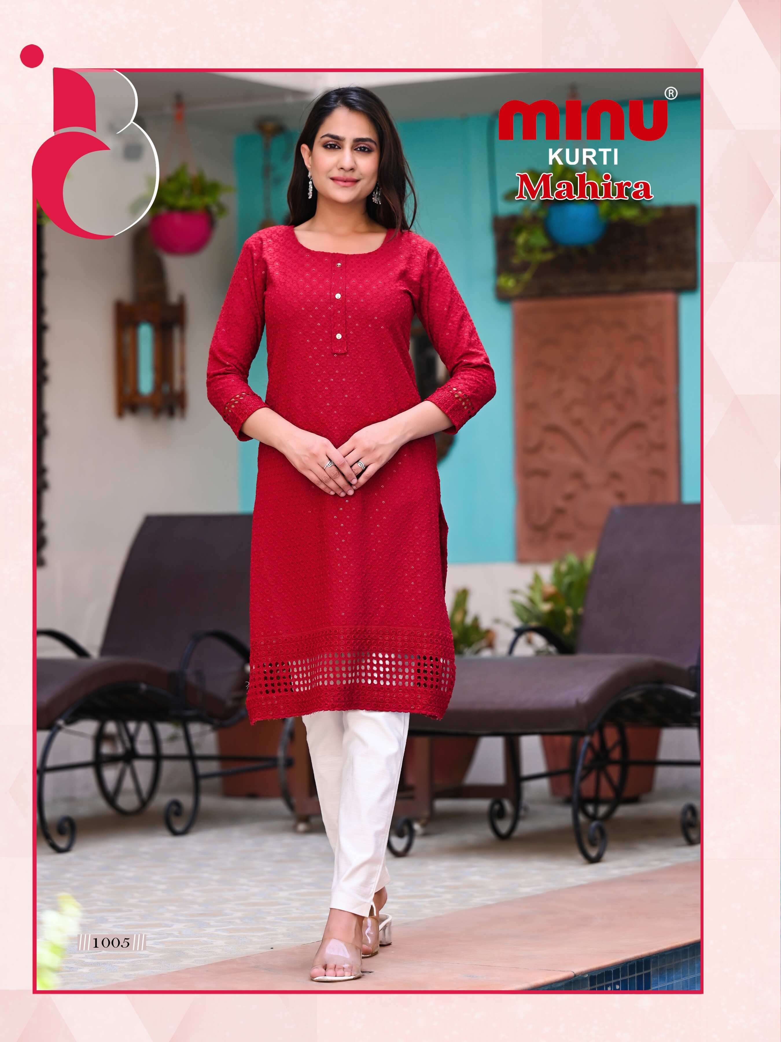 Minu Mahira  Rayon Kurti-8P Catalogue