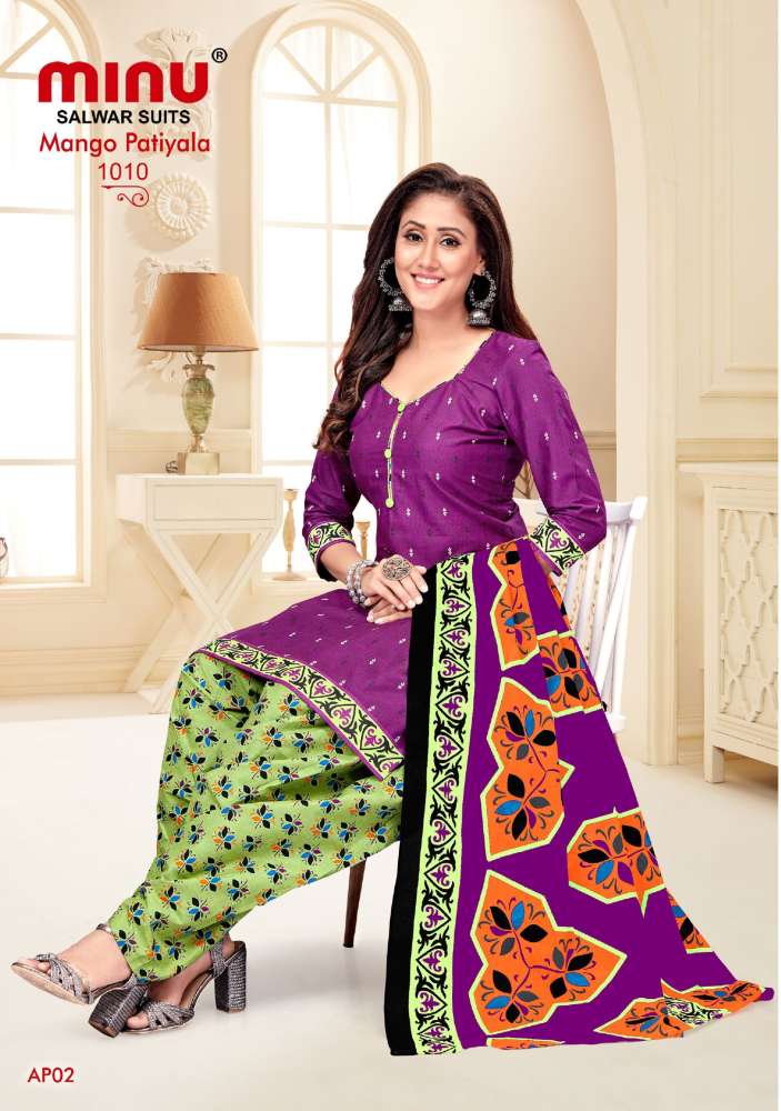 Minu Mango Patiala-10P Dress Material Catalogue