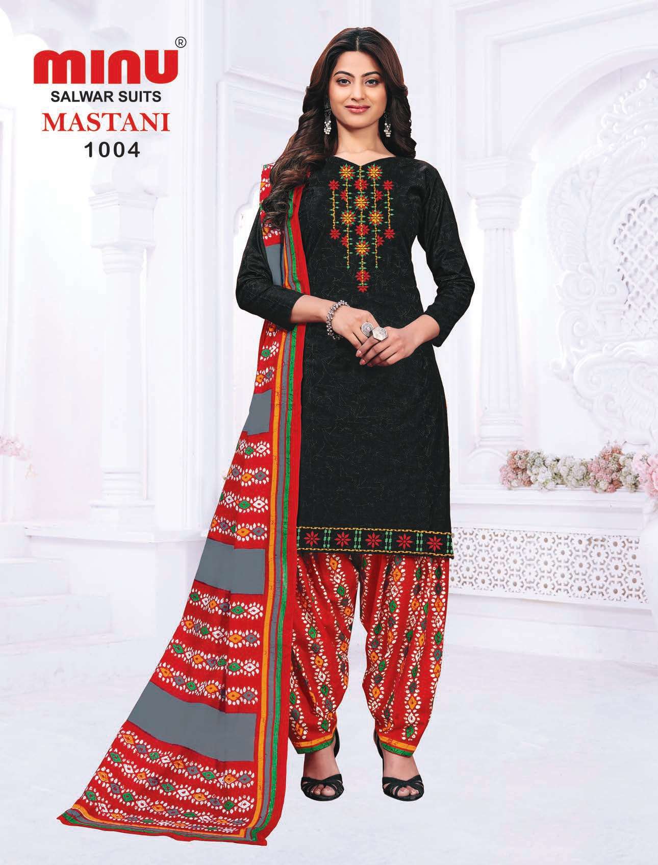 Minu Mastani Cotton Embroidery Dress Material-10P Catalogue