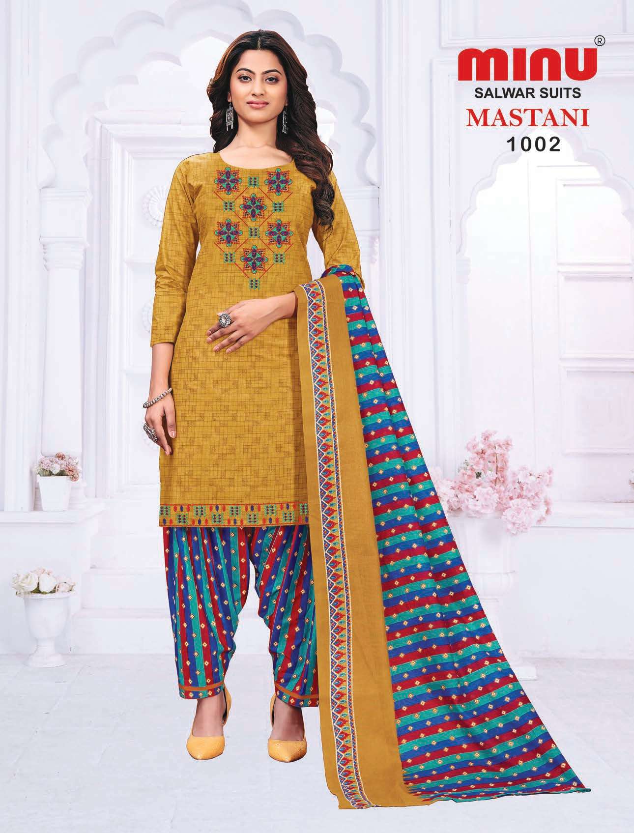 Minu Mastani Cotton Embroidery Dress Material-10P Catalogue
