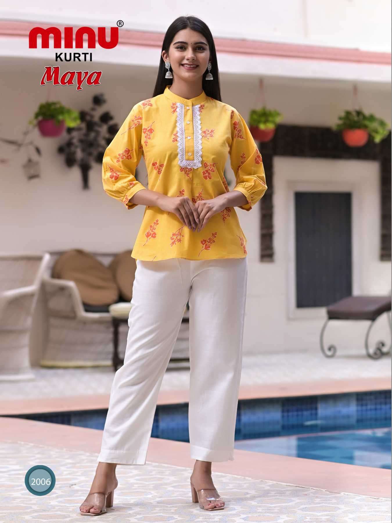 Minu Maya vol-2 Cotton Short Kurtis Catalogue