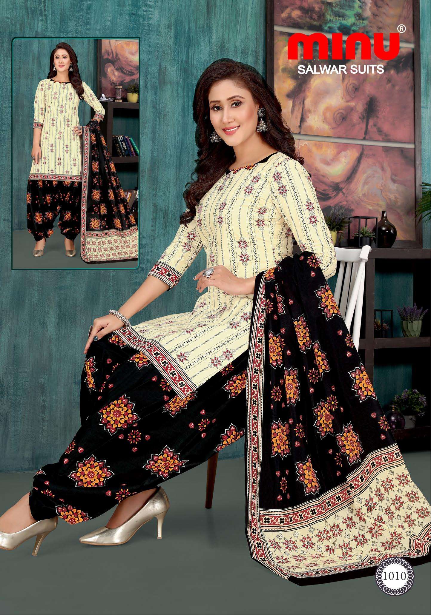 Minu Patiala Babes Cotton Dress Material-10P Catalogue