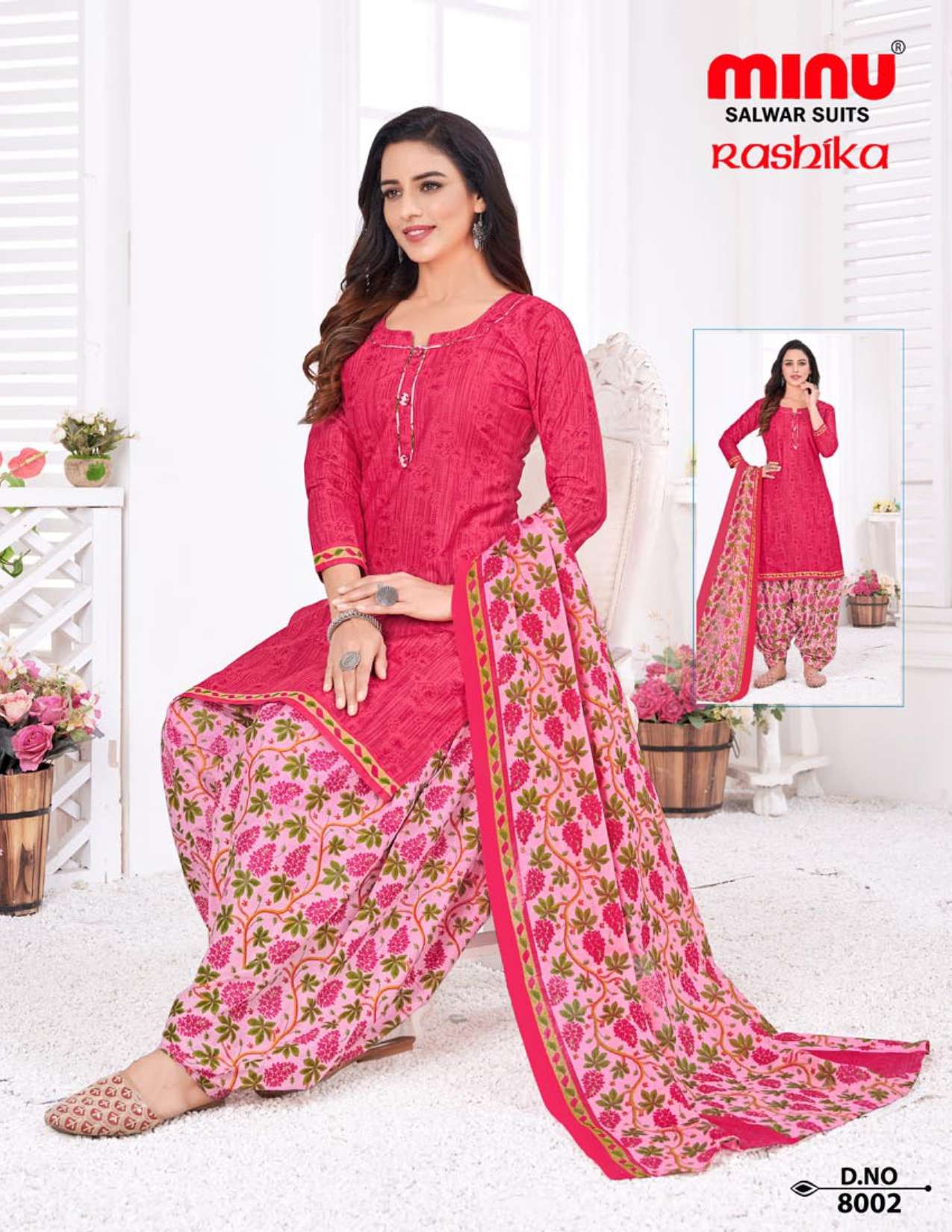 Minu Raashika Cotton Dress Material-10P Catalogue
