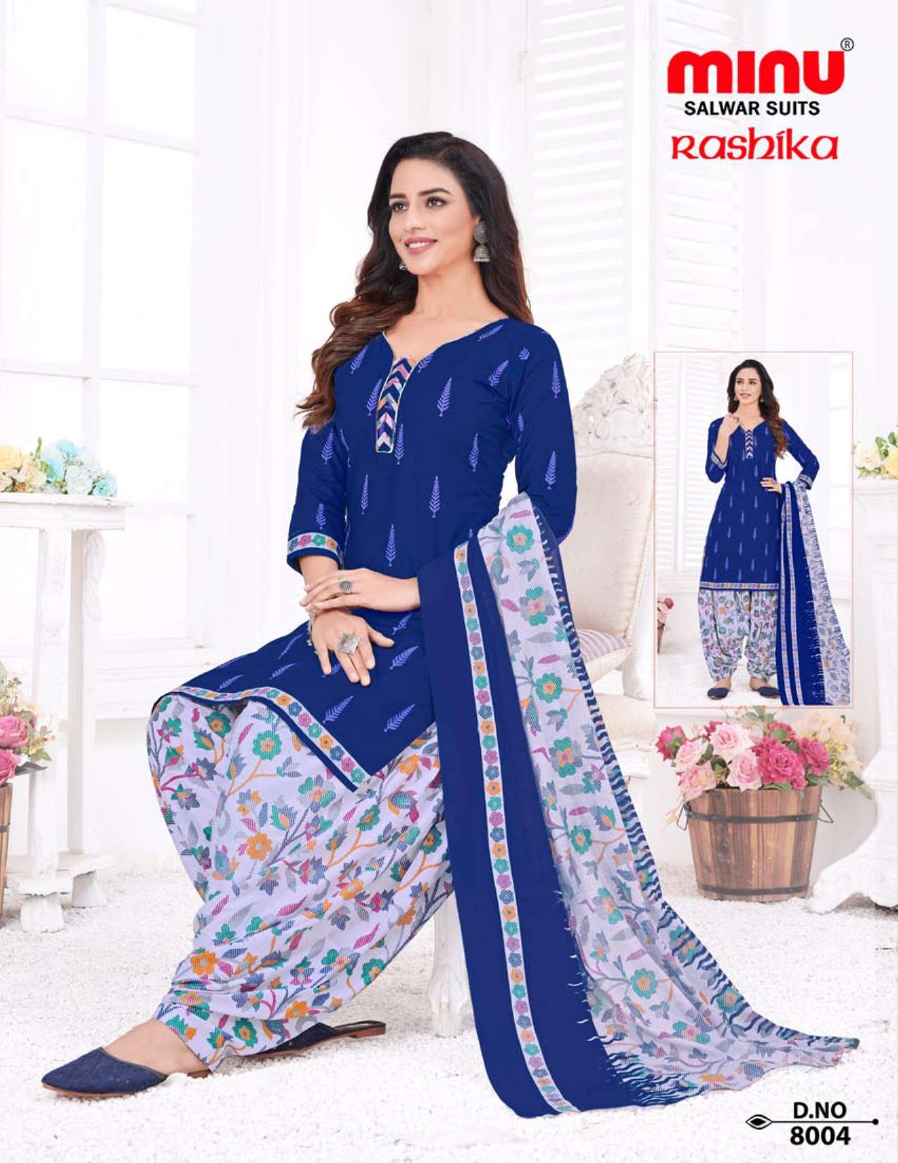 Minu Raashika Cotton Dress Material-10P Catalogue