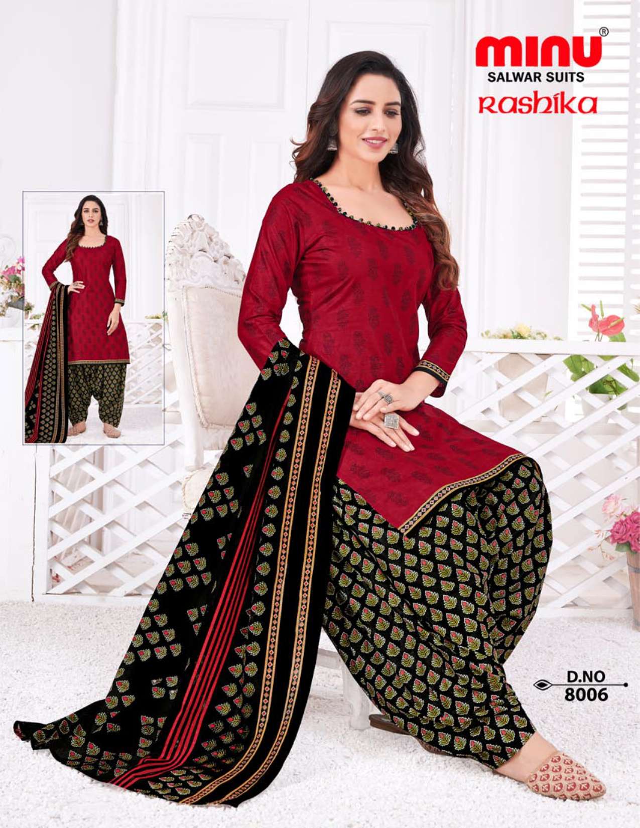 Minu Raashika Cotton Dress Material-10P Catalogue