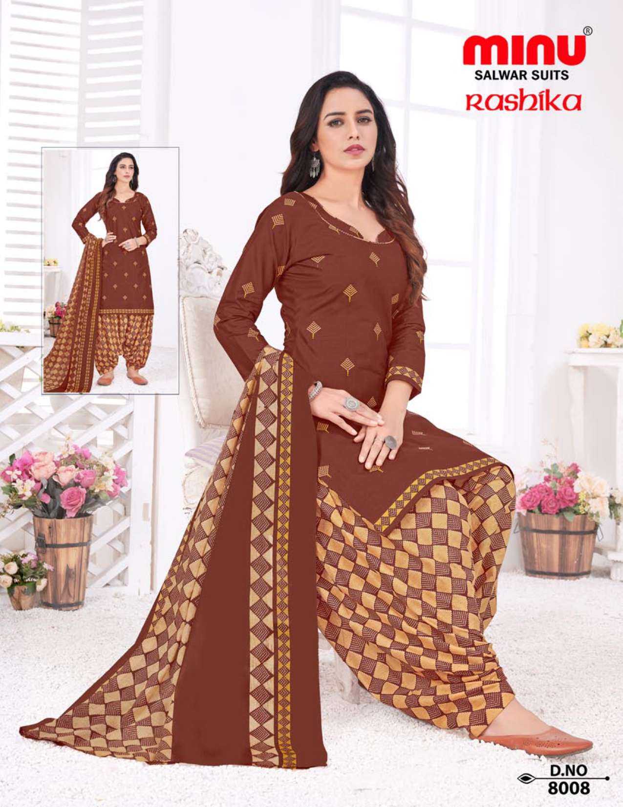 Minu Raashika Cotton Dress Material-10P Catalogue