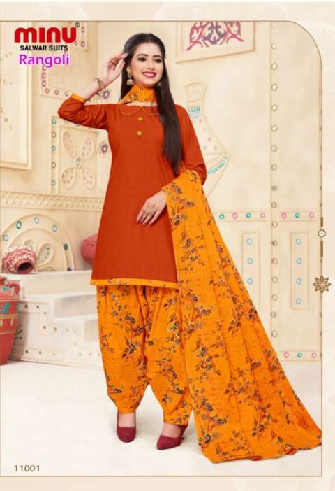 Minu Rangoli Vol-11 Cotton Printed Dress Materials-10P Catalogue