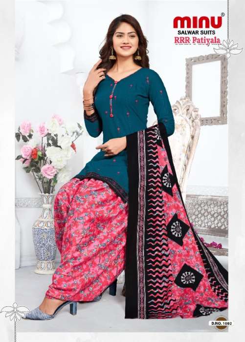 Minu RRR Cotton Patiala Dress Material-10P Catalogue