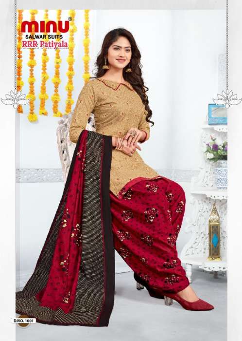 Minu RRR Cotton Patiala Dress Material-10P Catalogue