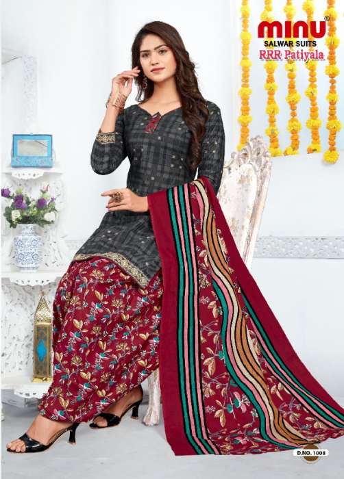 Minu RRR Cotton Patiala Dress Material-10P Catalogue