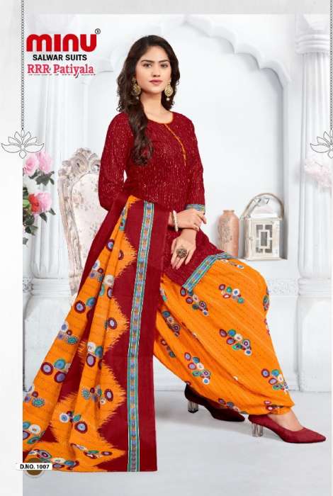 Minu RRR Cotton Patiala Dress Material-10P Catalogue