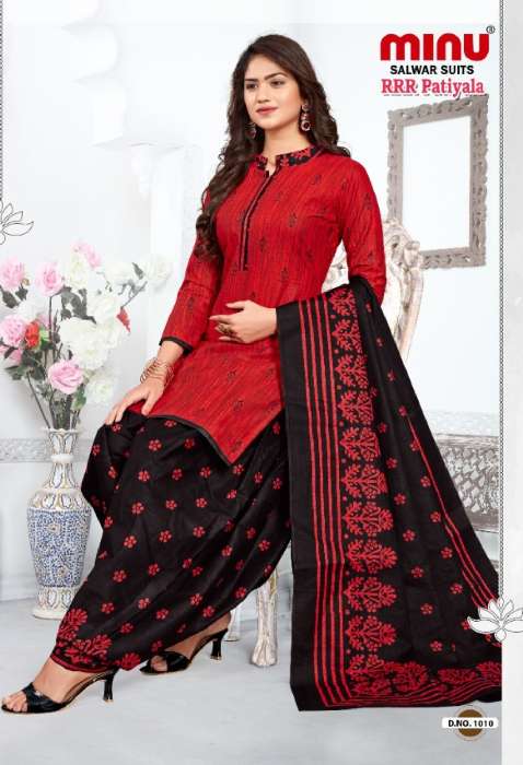 Minu RRR Cotton Patiala Dress Material-10P Catalogue