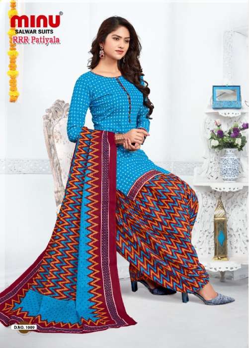 Minu RRR Cotton Patiala Dress Material-10P Catalogue