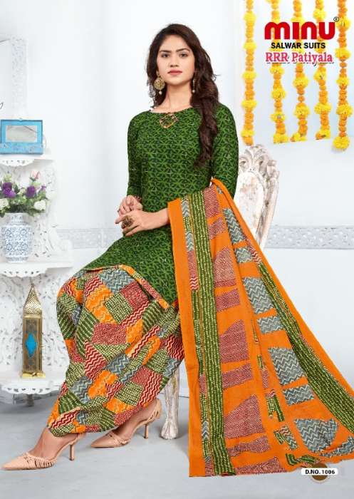Minu RRR Cotton Patiala Dress Material-10P Catalogue