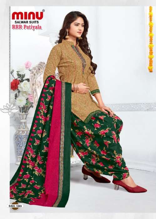 Minu RRR Cotton Patiala Dress Material-10P Catalogue