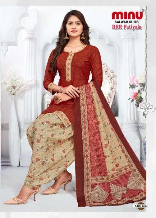 Minu RRR Cotton Patiala Dress Material-10P Catalogue