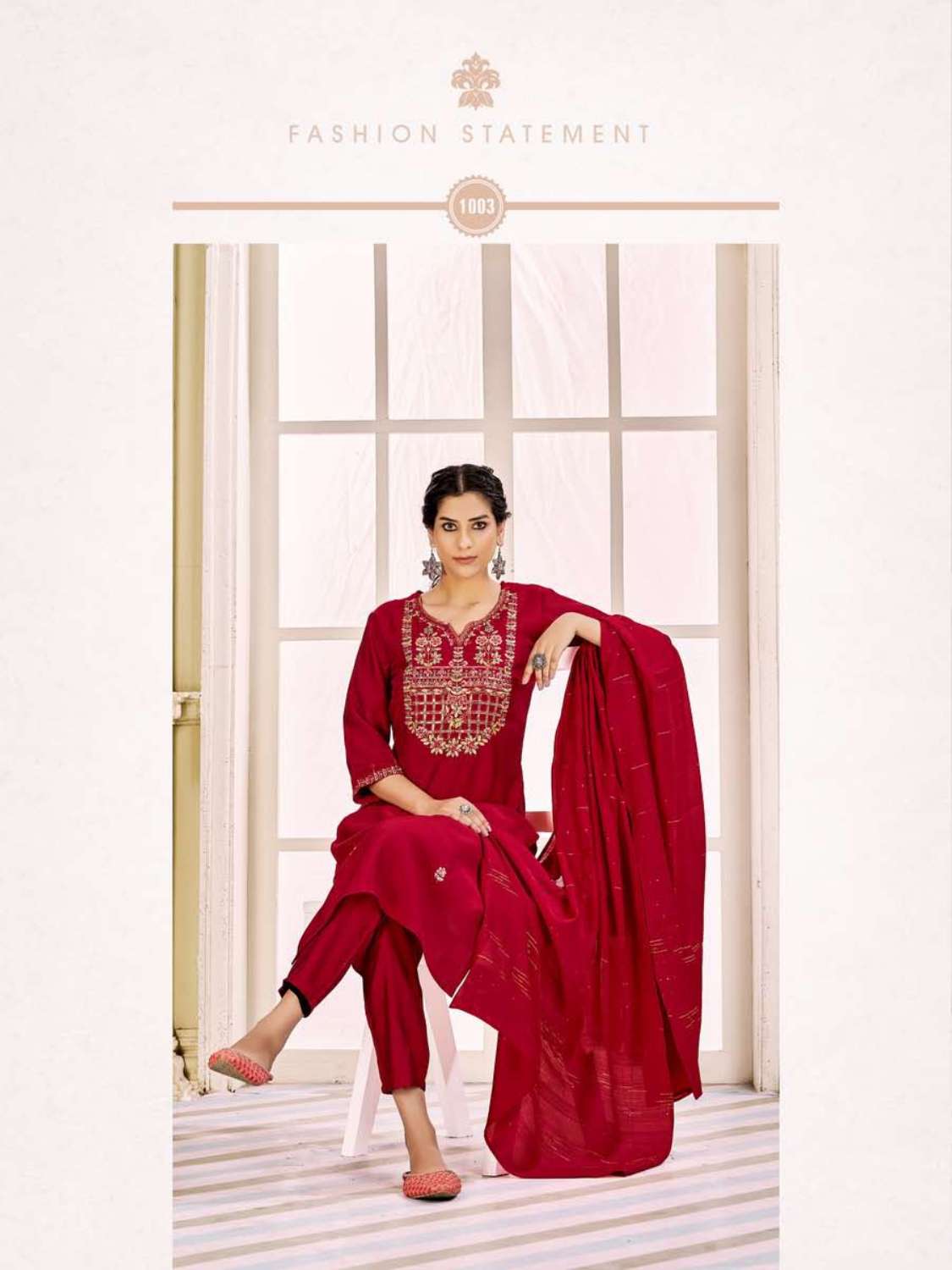 Minu Saanjh Satin Embroidered Kurti Combo -6P Catalogue