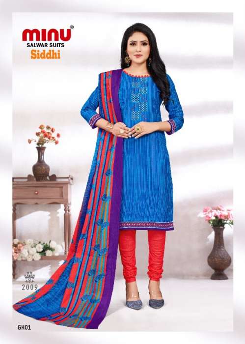 Minu Siddhi Vol-3 Cotton Dress Material-10P Catalogue
