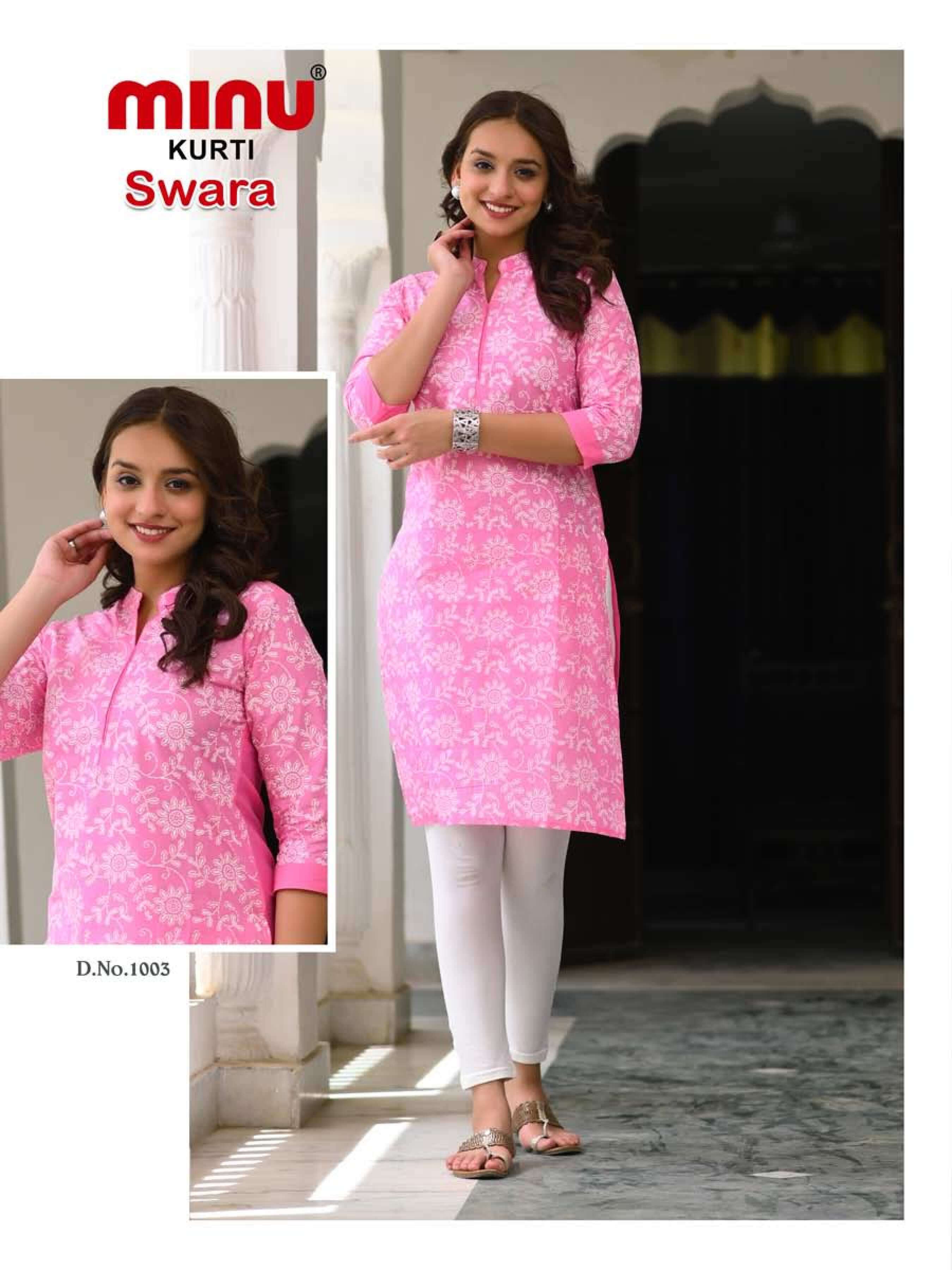 Minu Swara Cotton Kurtis-4P Catalogue