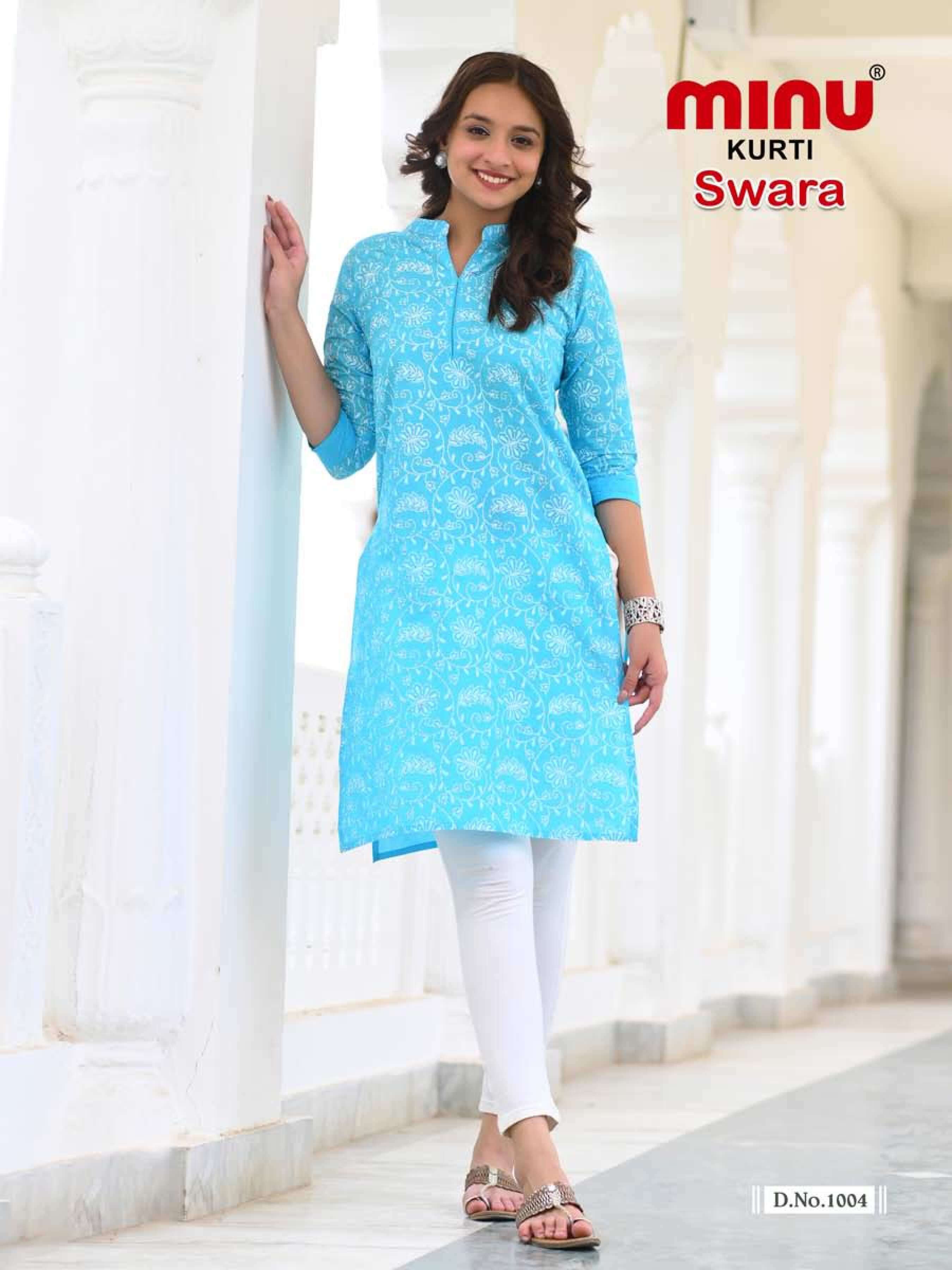 Minu Swara Cotton Kurtis-4P Catalogue