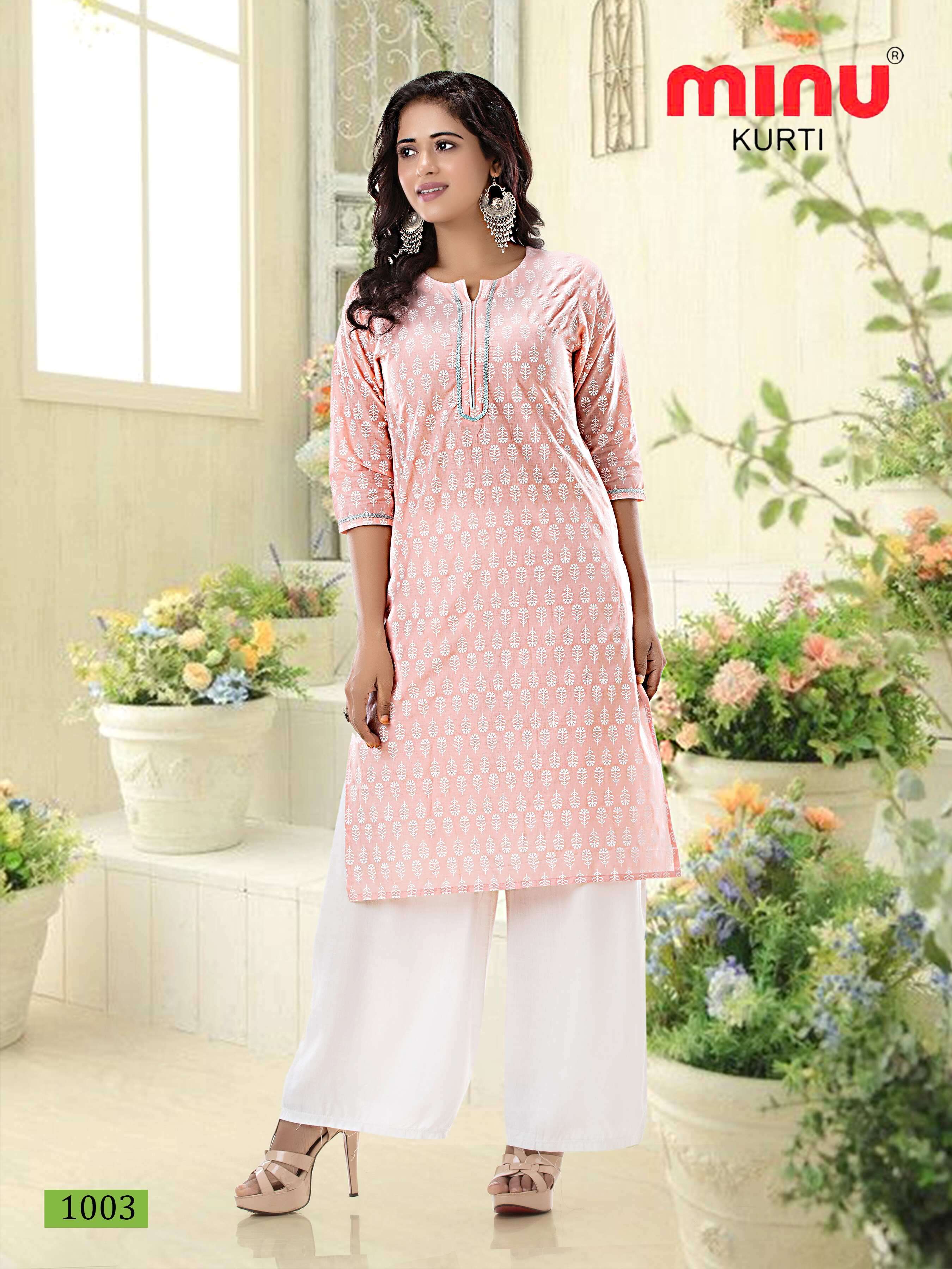 Minu Tulip Cotton Kurti-5P Catalogue