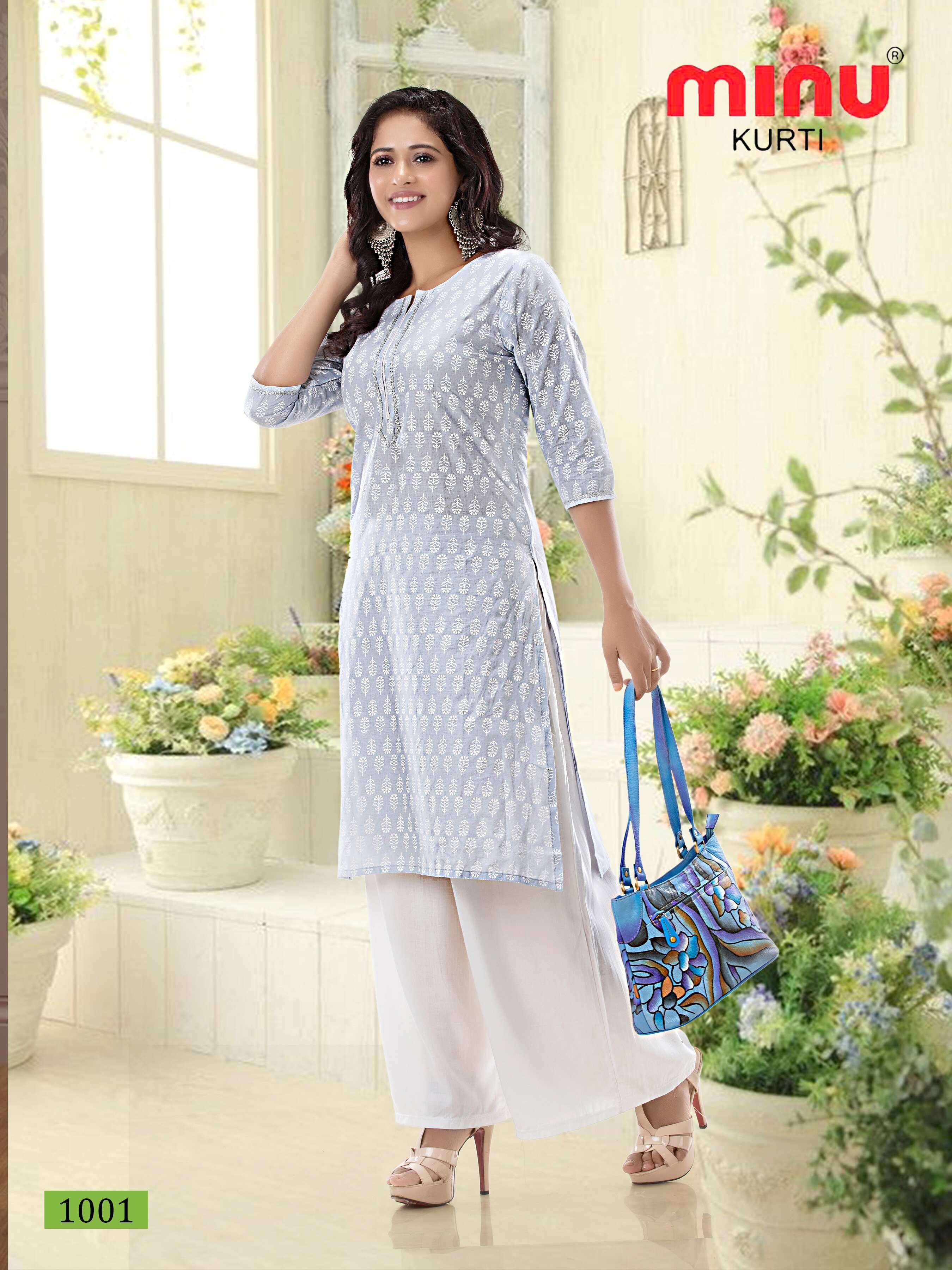 Minu Tulip Cotton Kurti-5P Catalogue