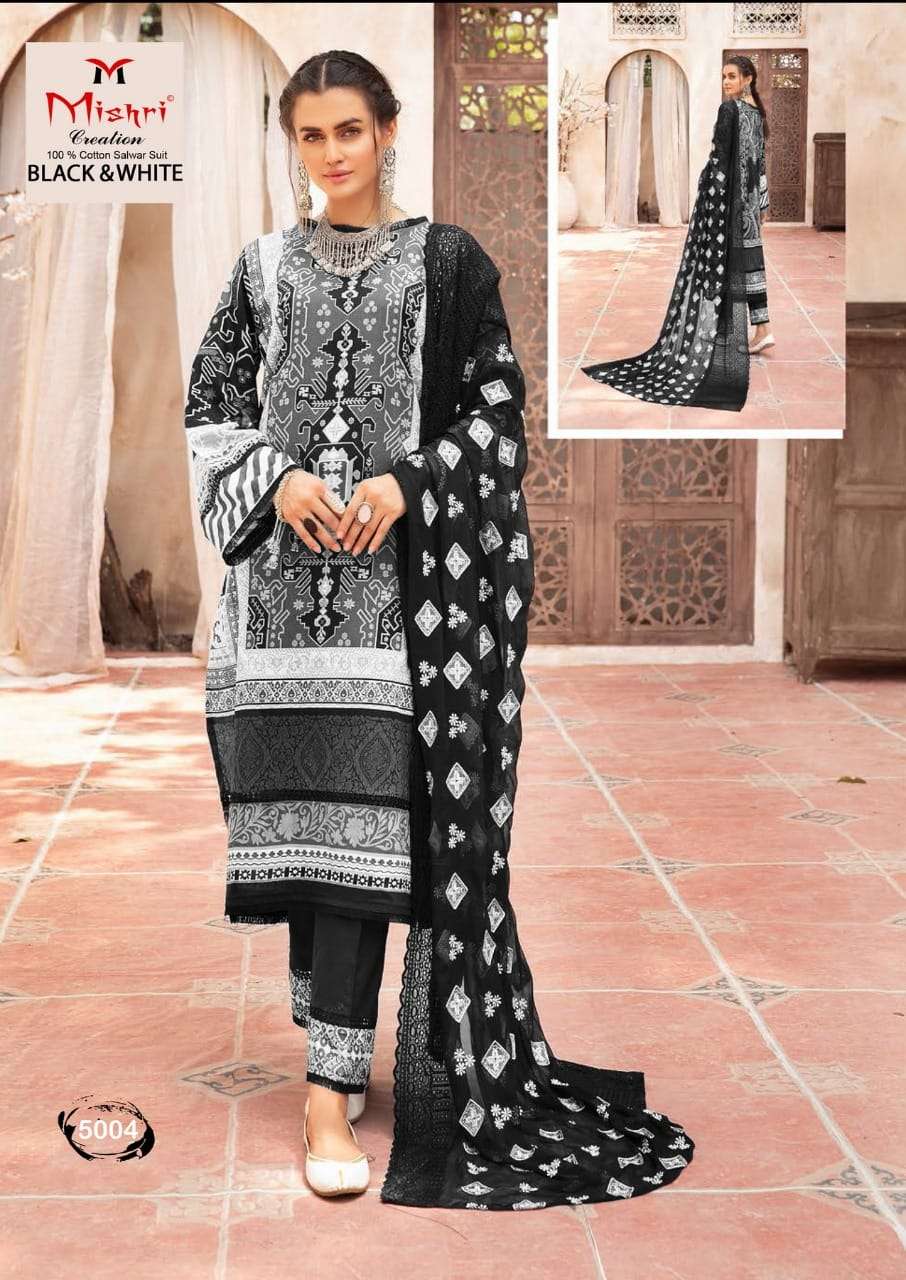 Mishri Black & white Karachi cotton