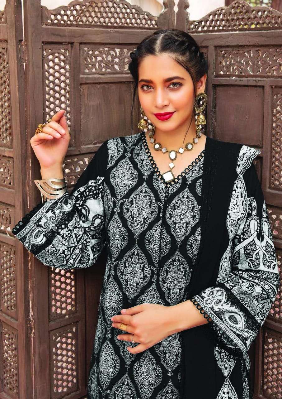 Mishri Black & white Karachi cotton