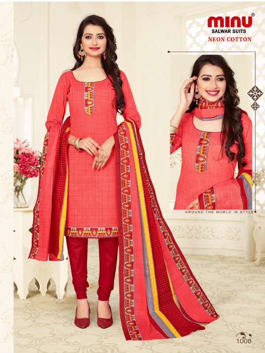 Minu Nion Cotton Dress Material-10P Catalogue