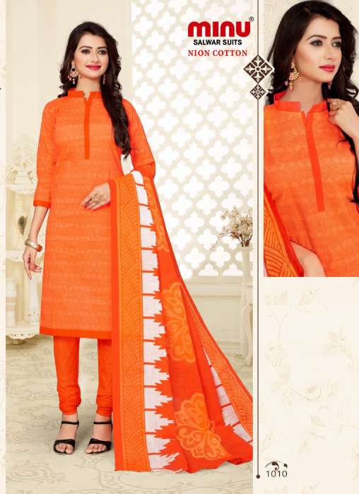 Minu Nion Cotton Dress Material-10P Catalogue