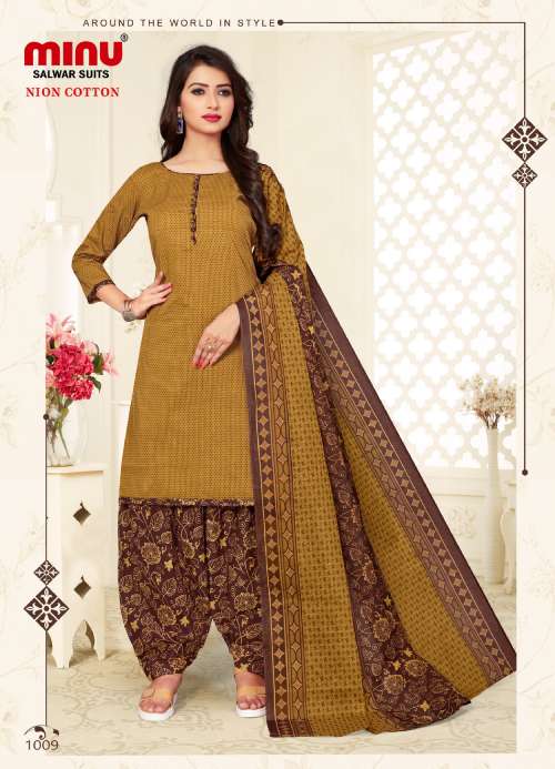 Minu Nion Cotton Dress Material-10P Catalogue
