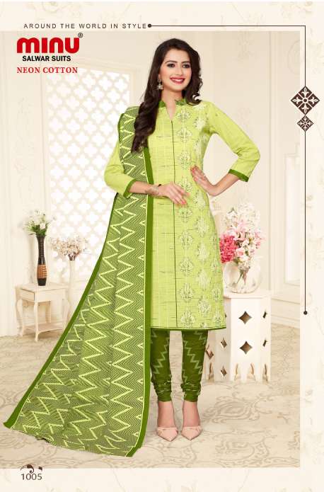 Minu Nion Cotton Dress Material-10P Catalogue
