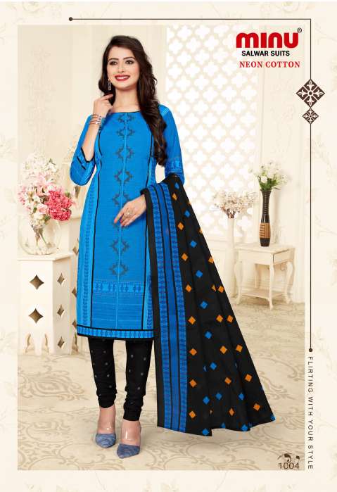 Minu Nion Cotton Dress Material-10P Catalogue