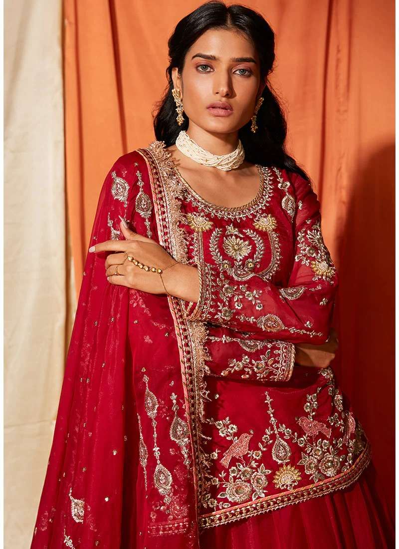 Red-Maroon Lehenga Choli 