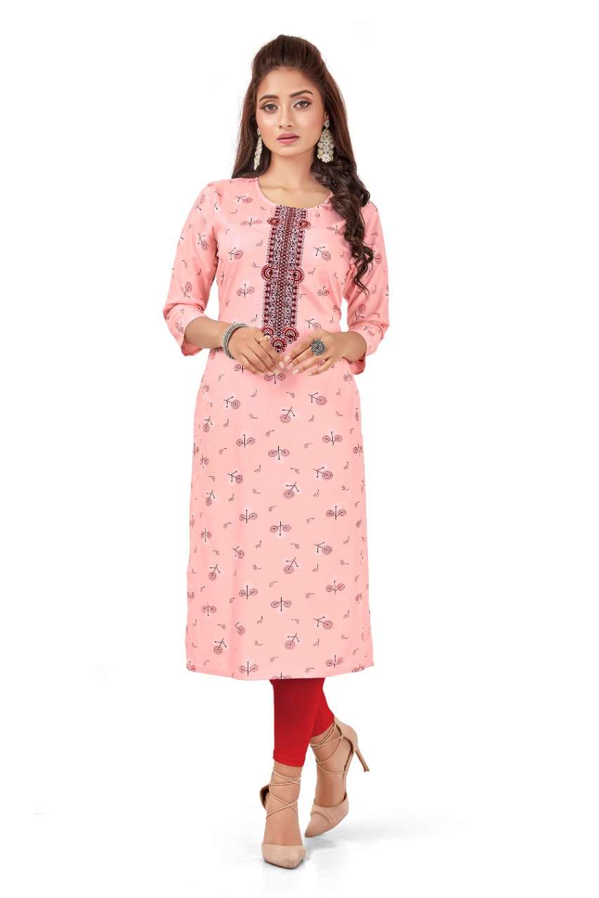 Reyon embrodey printed kurti by artriddhs 3