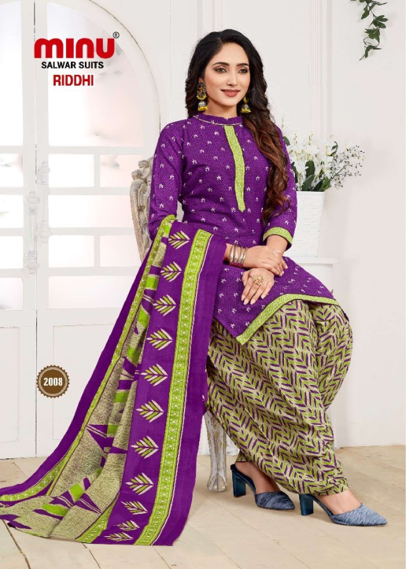 Minu Riddhi 2 Cotton Patiala Suit-8P Catalogue