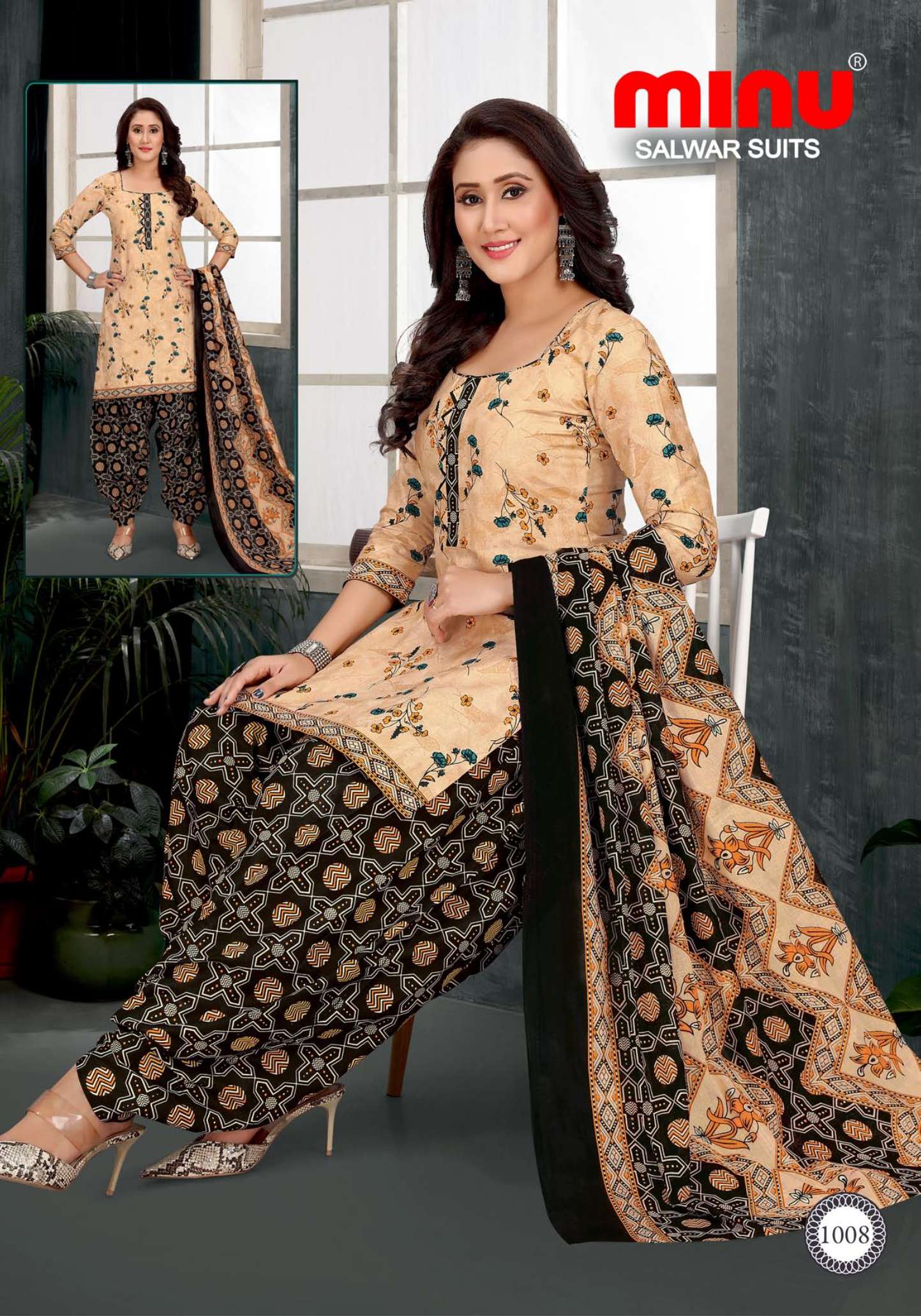 Minu Ruchika Cotton Patiala Dress Material-10P Catalogue