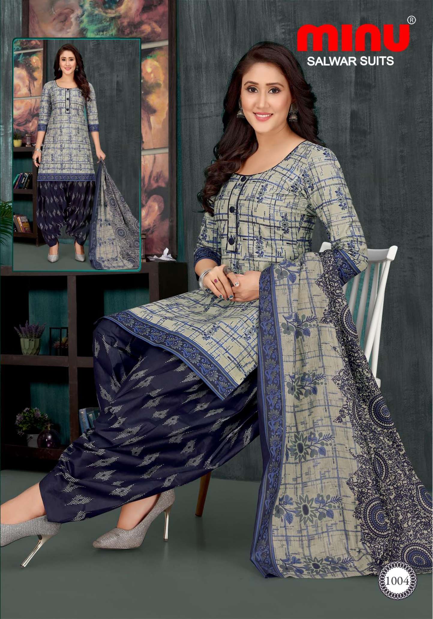 Minu Ruchika Cotton Patiala Dress Material-10P Catalogue