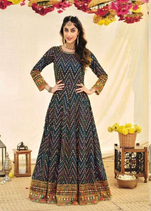 Sabella Presents Party Wear Gown Grey Color