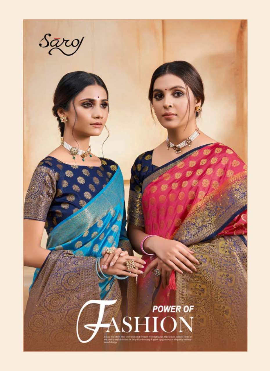Saroj Kanaklata banarasi silk and heavy reach pallu silk saree